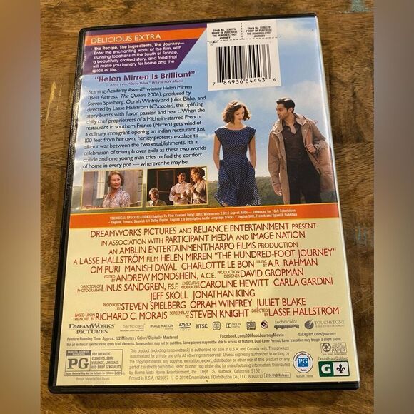 Free with purchase** The Hundred Foot Journey DVD - Picture 2 of 5